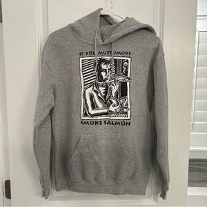 Y2K Genuine Ray Troll ‘If You Must Smoke, Smoke Salmon’ Hoodie